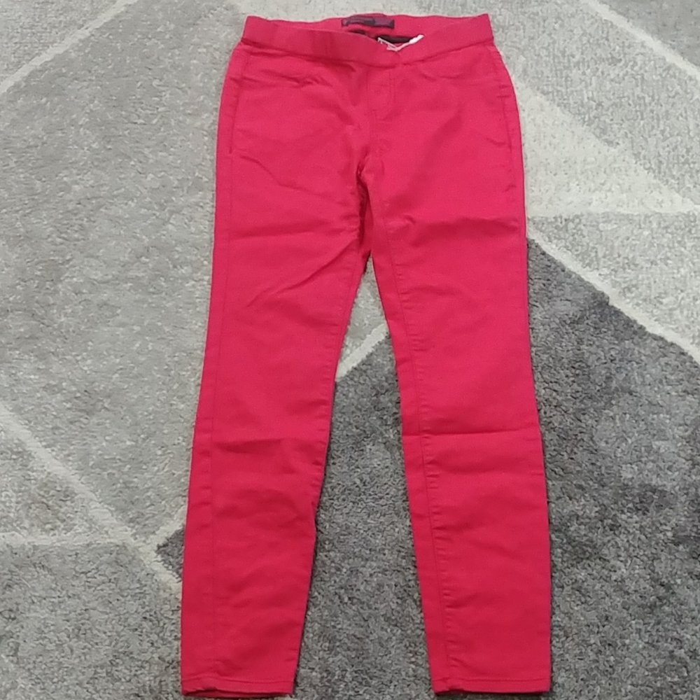 Juniors red skinny stretch pants